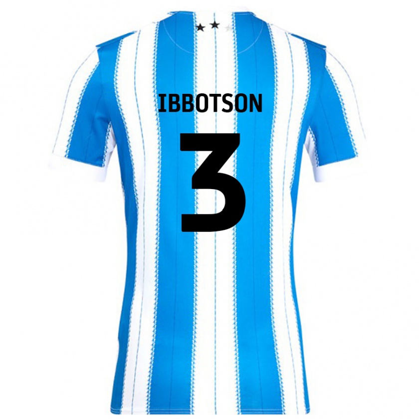 Kandiny Niño Camiseta Beth Ibbotson #3 Azul Blanco 1ª Equipación 2024/25 La Camisa Chile