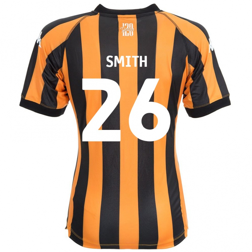 Kandiny Niño Camiseta Andy Smith #26 Negro Ámbar 1ª Equipación 2024/25 La Camisa Chile