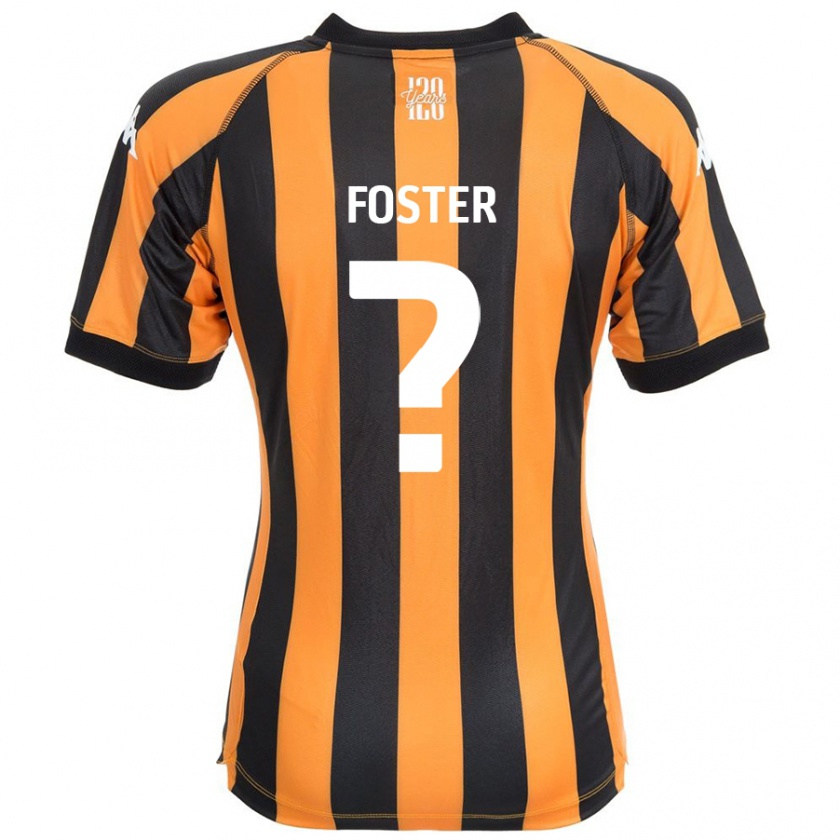 Kandiny Niño Camiseta Owen Foster #0 Negro Ámbar 1ª Equipación 2024/25 La Camisa Chile