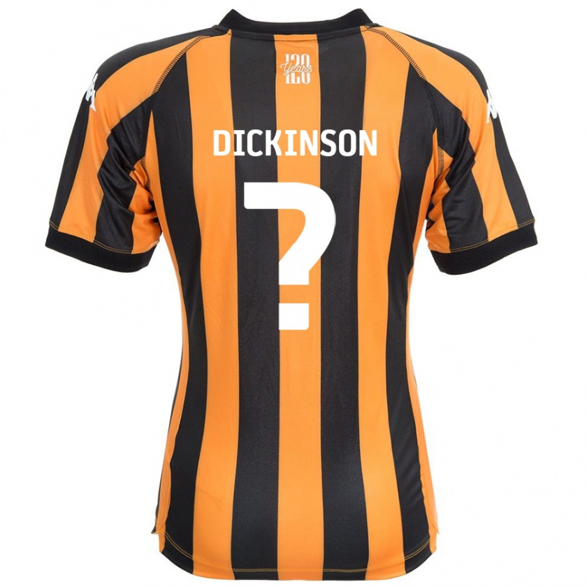 Kandiny Niño Camiseta George Dickinson #0 Negro Ámbar 1ª Equipación 2024/25 La Camisa Chile