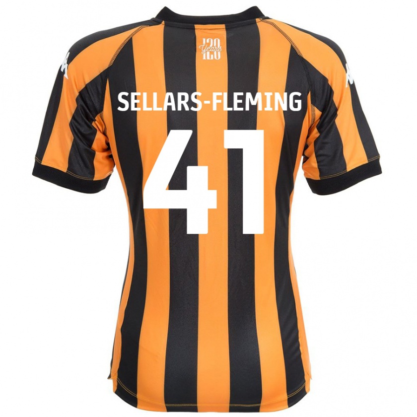 Kandiny Niño Camiseta Tyrell Sellars-Fleming #41 Negro Ámbar 1ª Equipación 2024/25 La Camisa Chile