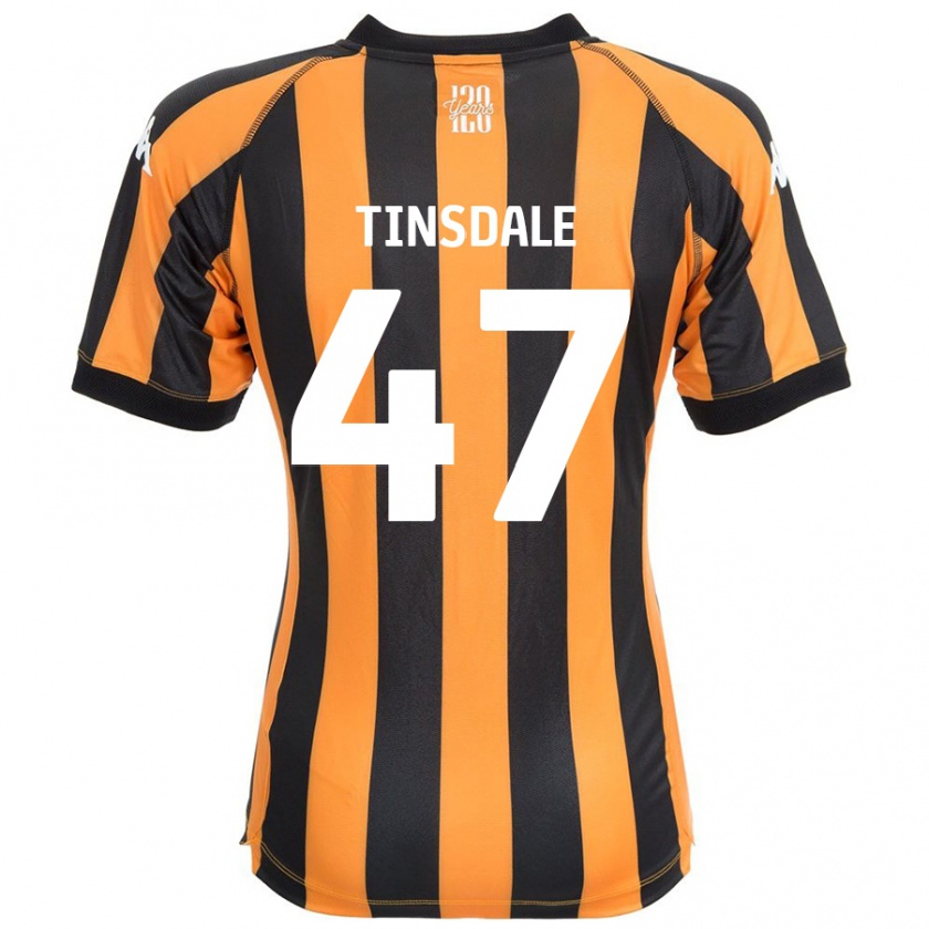 Kandiny Niño Camiseta Nathan Tinsdale #47 Negro Ámbar 1ª Equipación 2024/25 La Camisa Chile