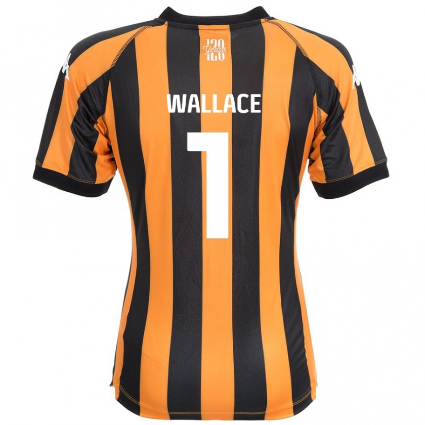 Kandiny Niño Camiseta Abbi Wallace #1 Negro Ámbar 1ª Equipación 2024/25 La Camisa Chile