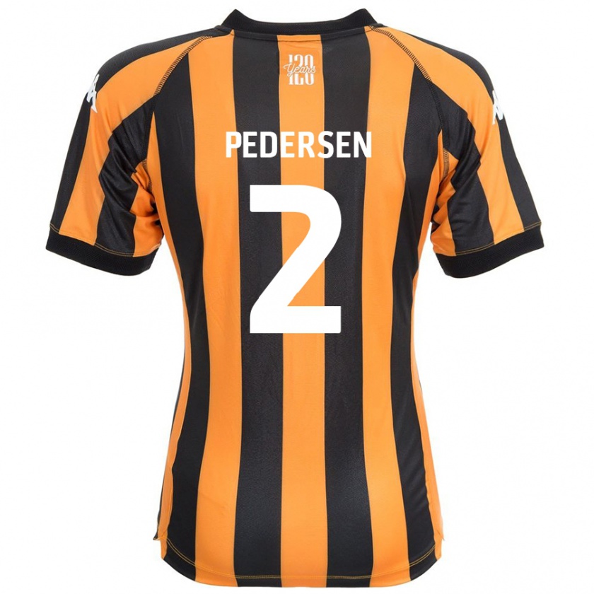 Kandiny Niño Camiseta Eden Pedersen #2 Negro Ámbar 1ª Equipación 2024/25 La Camisa Chile