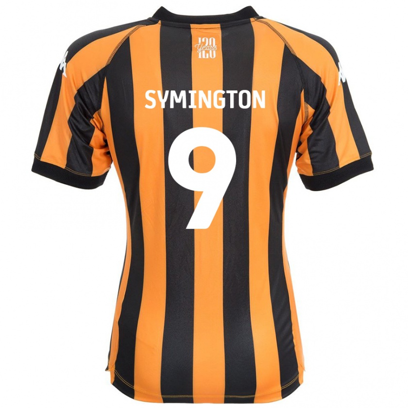 Kandiny Niño Camiseta Jo Symington #9 Negro Ámbar 1ª Equipación 2024/25 La Camisa Chile