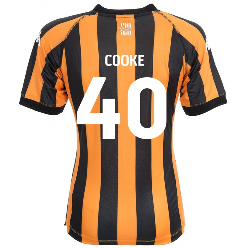 Kandiny Niño Camiseta Megan Cooke #40 Negro Ámbar 1ª Equipación 2024/25 La Camisa Chile