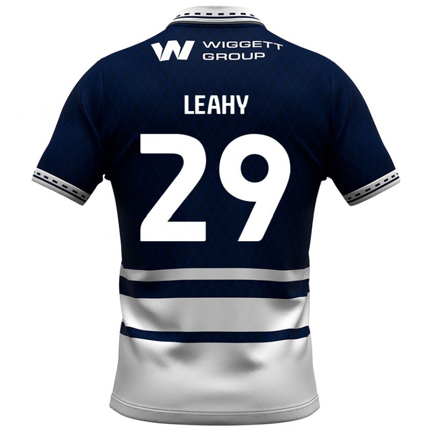 Kandiny Niño Camiseta Tom Leahy #29 Azul Marino Blanco 1ª Equipación 2024/25 La Camisa Chile