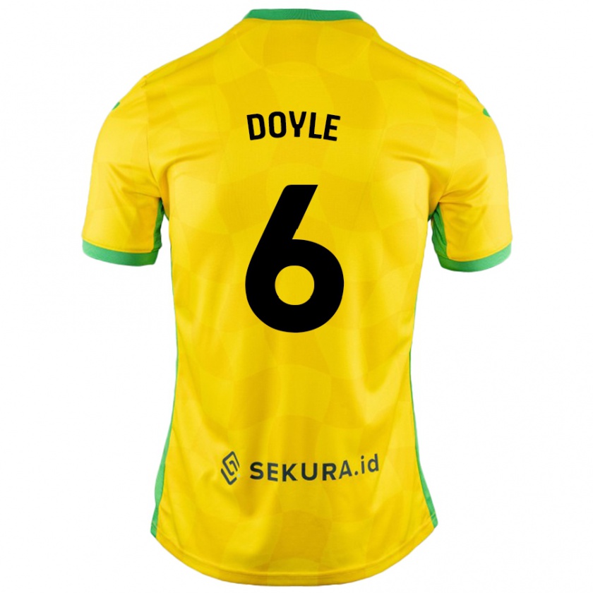 Kandiny Niño Camiseta Callum Doyle #6 Amarillo Verde 1ª Equipación 2024/25 La Camisa Chile