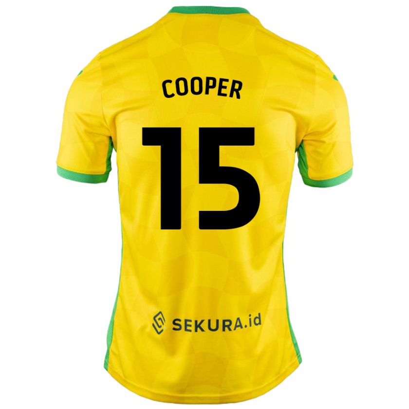 Kandiny Niño Camiseta Naomi Cooper #15 Amarillo Verde 1ª Equipación 2024/25 La Camisa Chile