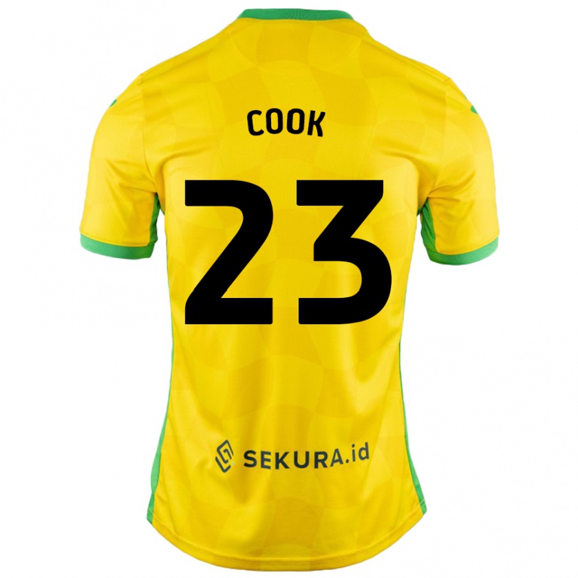 Kandiny Niño Camiseta Olivia Cook #23 Amarillo Verde 1ª Equipación 2024/25 La Camisa Chile