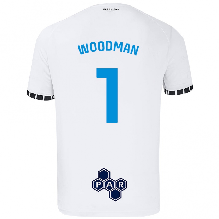 Kandiny Niño Camiseta Freddie Woodman #1 Blanco 1ª Equipación 2024/25 La Camisa Chile