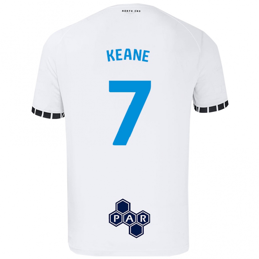 Kandiny Niño Camiseta Will Keane #7 Blanco 1ª Equipación 2024/25 La Camisa Chile