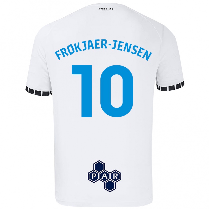 Kandiny Niño Camiseta Mads Frøkjaer-Jensen #10 Blanco 1ª Equipación 2024/25 La Camisa Chile