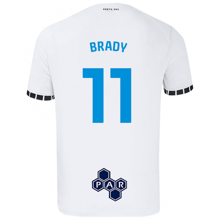 Kandiny Niño Camiseta Robbie Brady #11 Blanco 1ª Equipación 2024/25 La Camisa Chile