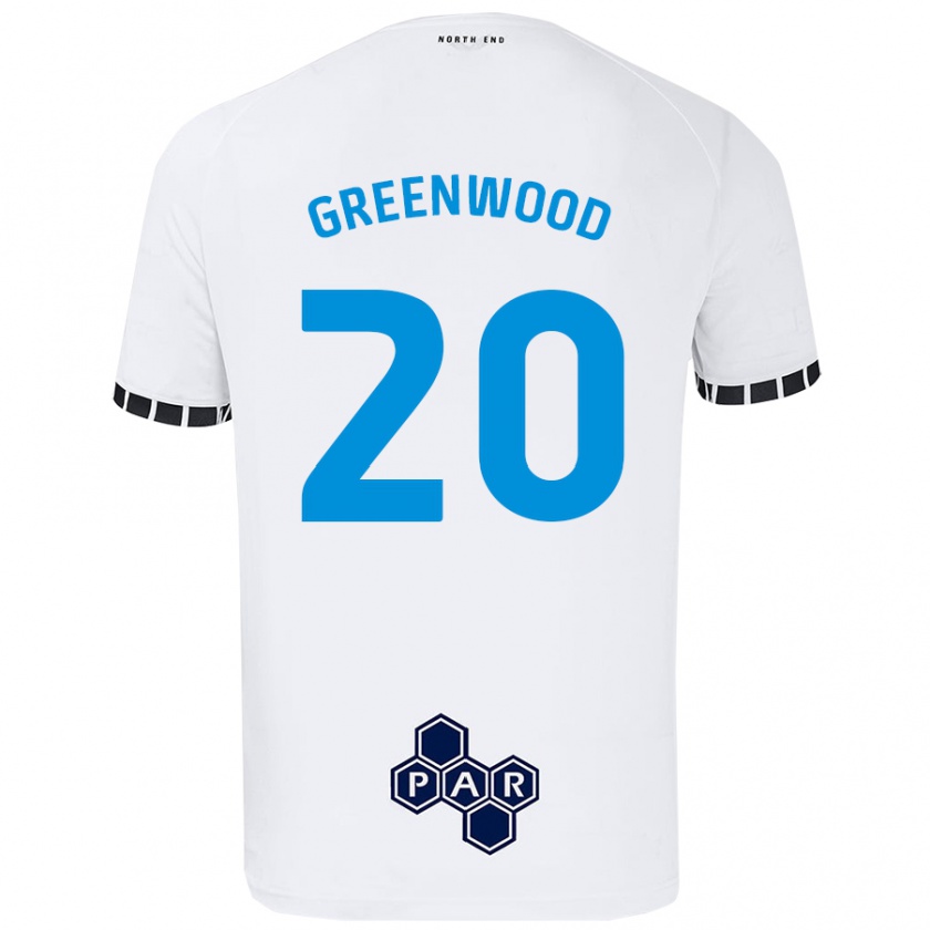 Kandiny Niño Camiseta Sam Greenwood #20 Blanco 1ª Equipación 2024/25 La Camisa Chile