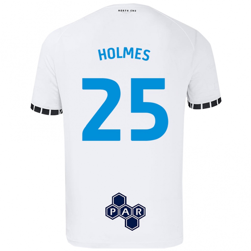 Kandiny Niño Camiseta Duane Holmes #25 Blanco 1ª Equipación 2024/25 La Camisa Chile