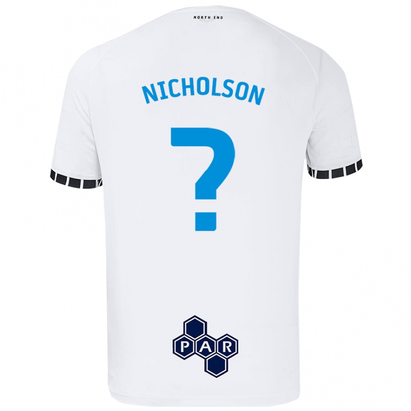 Kandiny Niño Camiseta Joseph Nicholson #0 Blanco 1ª Equipación 2024/25 La Camisa Chile