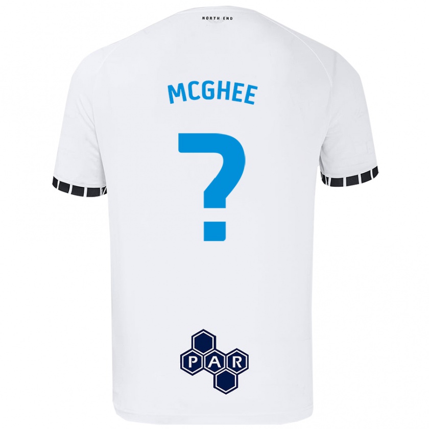 Kandiny Niño Camiseta Cole Mcghee #0 Blanco 1ª Equipación 2024/25 La Camisa Chile