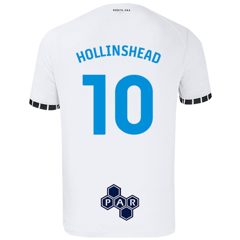 Kandiny Niño Camiseta Emily Hollinshead #10 Blanco 1ª Equipación 2024/25 La Camisa Chile