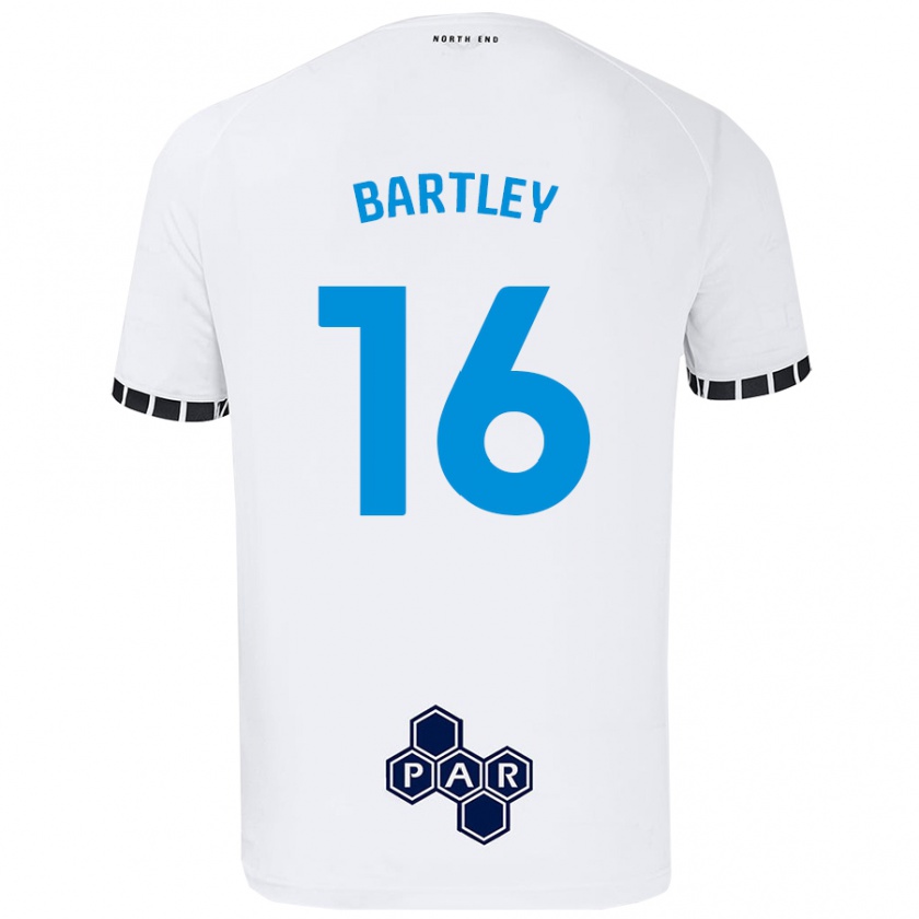 Kandiny Niño Camiseta Melanie Bartley #16 Blanco 1ª Equipación 2024/25 La Camisa Chile