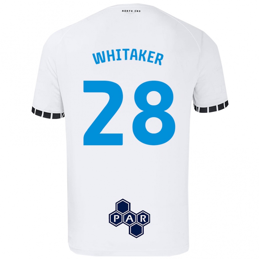 Kandiny Niño Camiseta Eve Whitaker #28 Blanco 1ª Equipación 2024/25 La Camisa Chile