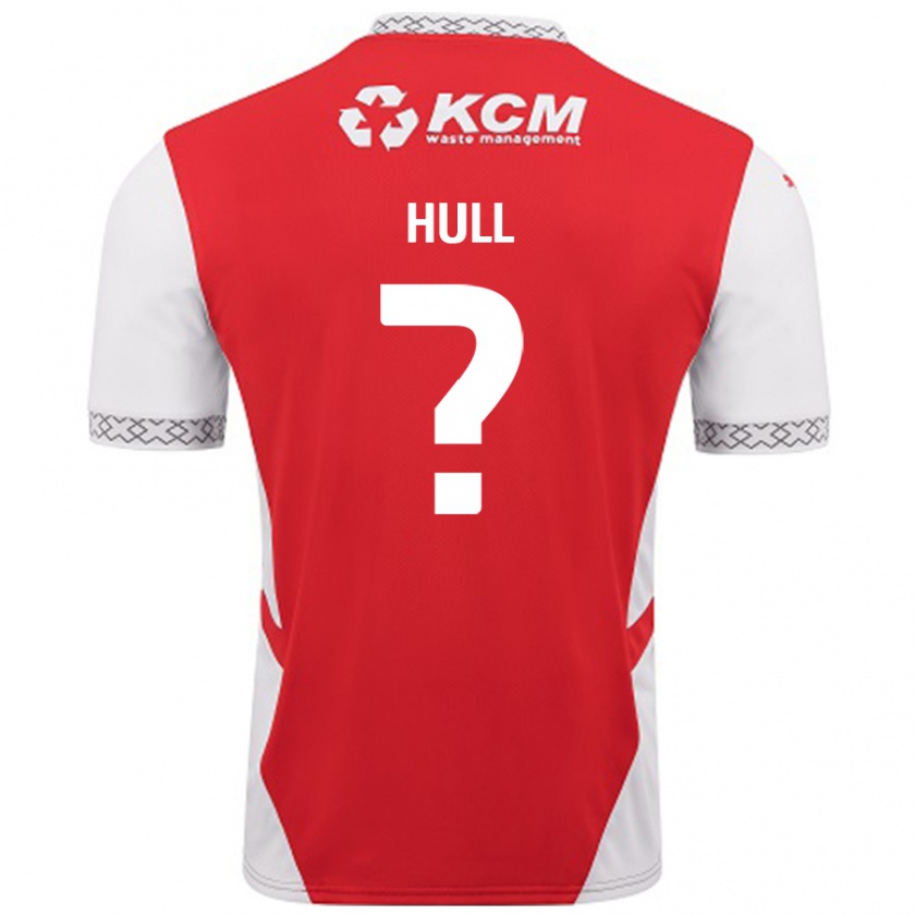 Kandiny Niño Camiseta Jake Hull #0 Rojo Blanco 1ª Equipación 2024/25 La Camisa Chile