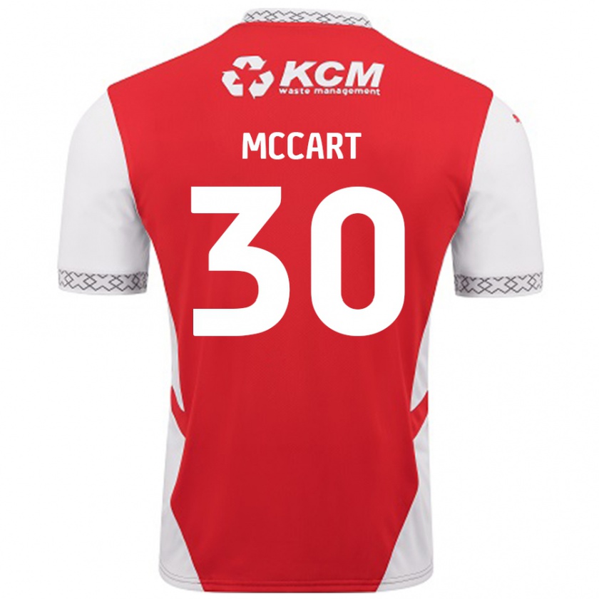 Kandiny Niño Camiseta Jamie Mccart #30 Rojo Blanco 1ª Equipación 2024/25 La Camisa Chile