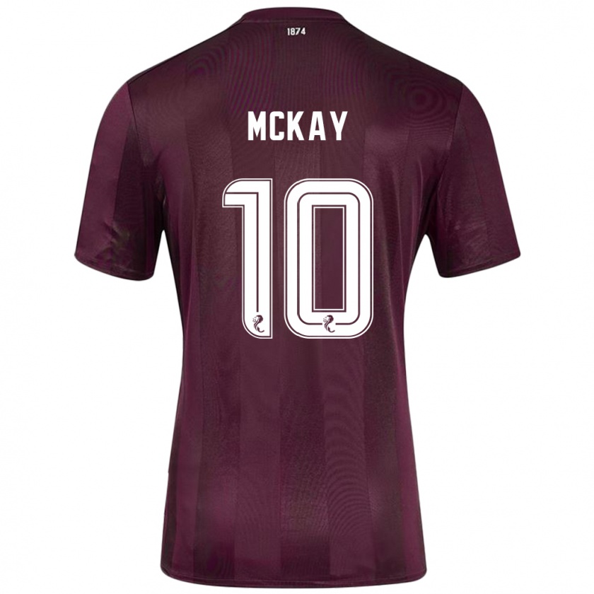 Kandiny Niño Camiseta Barrie Mckay #10 Borgoña 1ª Equipación 2024/25 La Camisa Chile