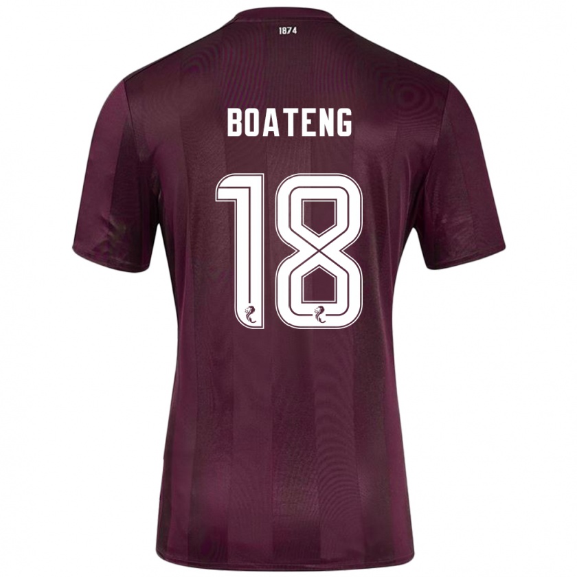 Kandiny Niño Camiseta Malachi Boateng #18 Borgoña 1ª Equipación 2024/25 La Camisa Chile