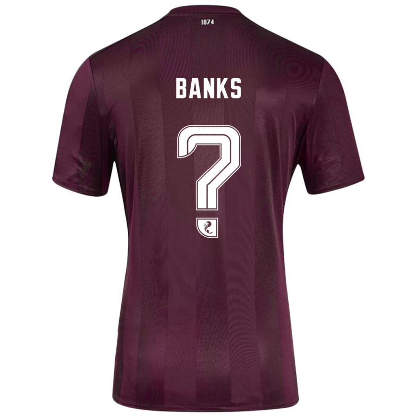 Kandiny Niño Camiseta Euan Banks #0 Borgoña 1ª Equipación 2024/25 La Camisa Chile