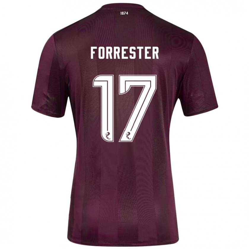 Kandiny Niño Camiseta Adam Forrester #17 Borgoña 1ª Equipación 2024/25 La Camisa Chile