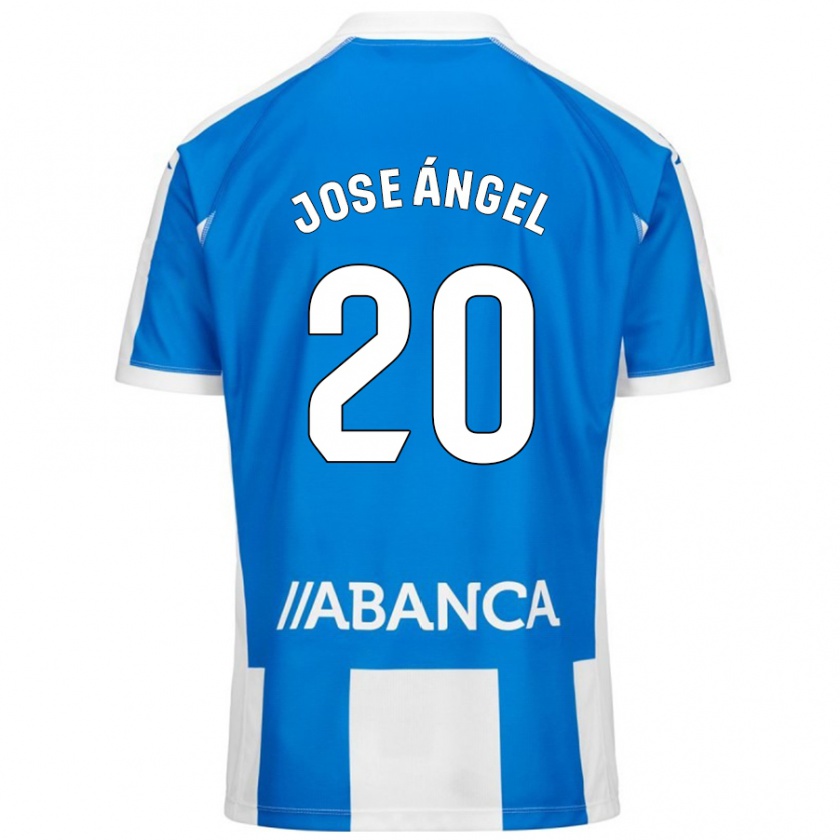 Kandiny Niño Camiseta José Ángel Jurado #20 Azul Blanco 1ª Equipación 2024/25 La Camisa Chile