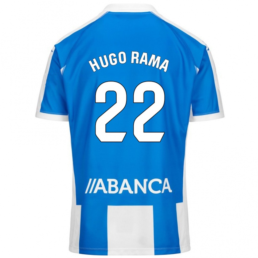 Kandiny Niño Camiseta Hugo Rama #22 Azul Blanco 1ª Equipación 2024/25 La Camisa Chile