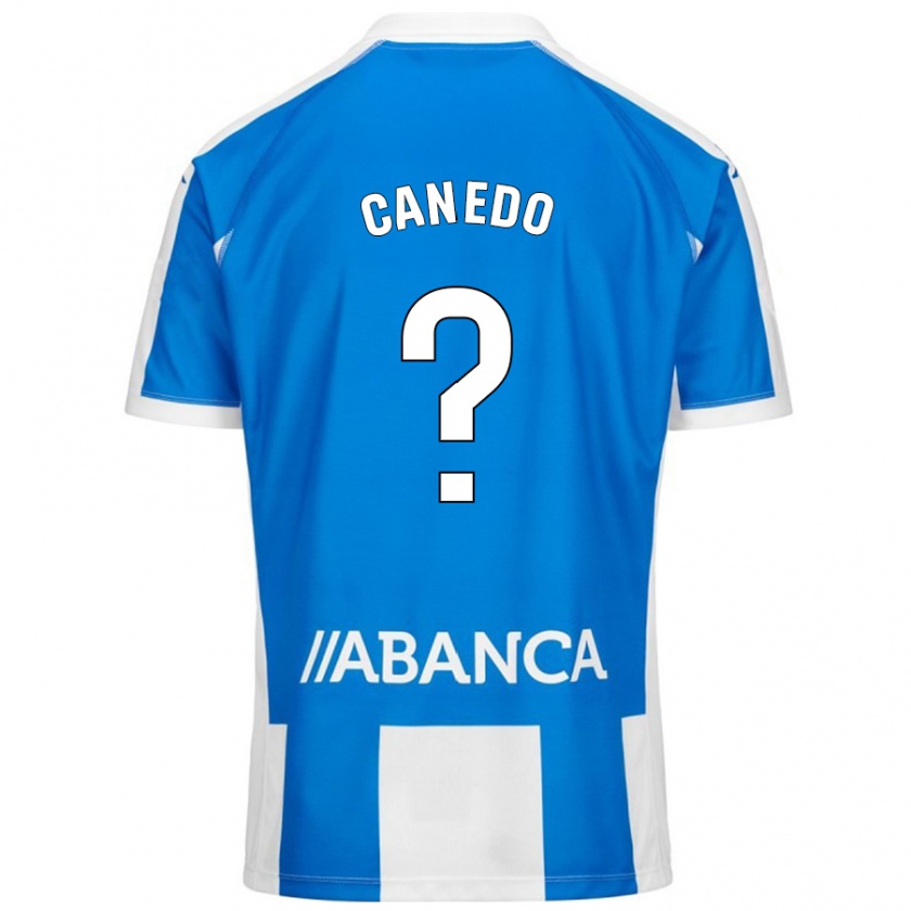 Kandiny Niño Camiseta Damián Canedo #0 Azul Blanco 1ª Equipación 2024/25 La Camisa Chile