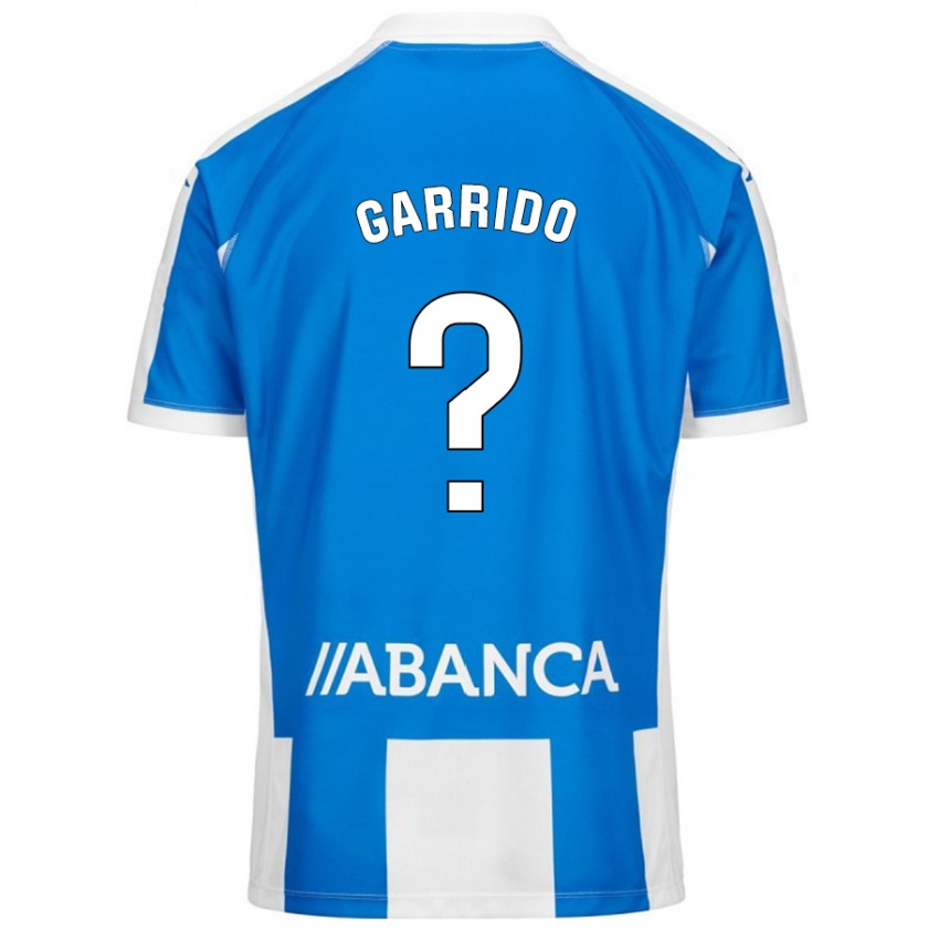 Kandiny Niño Camiseta Jaime Garrido #0 Azul Blanco 1ª Equipación 2024/25 La Camisa Chile