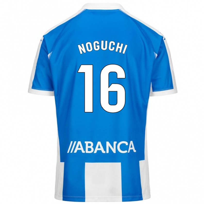 Kandiny Niño Camiseta Ayaka Noguchi #16 Azul Blanco 1ª Equipación 2024/25 La Camisa Chile