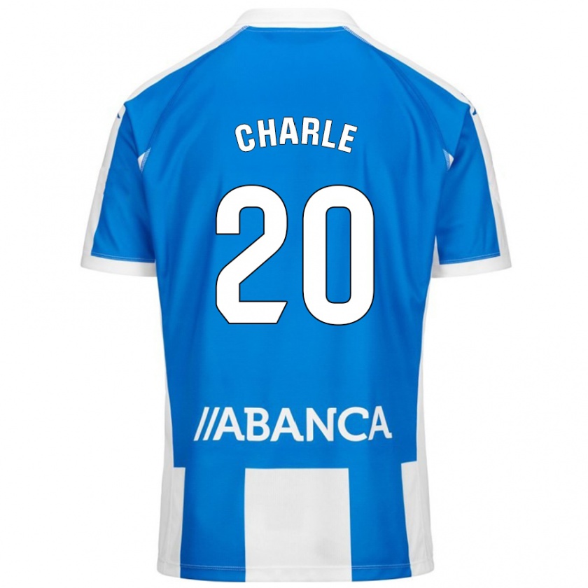 Kandiny Niño Camiseta Marta Charle #20 Azul Blanco 1ª Equipación 2024/25 La Camisa Chile