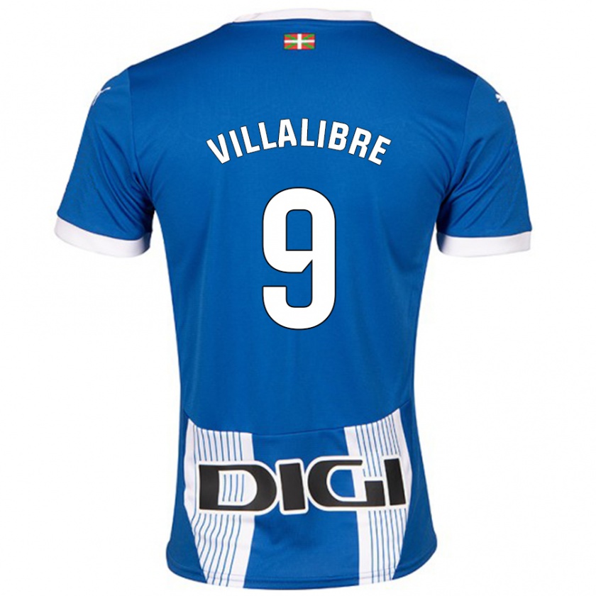 Kandiny Niño Camiseta Asier Villalibre #9 Azul 1ª Equipación 2024/25 La Camisa Chile