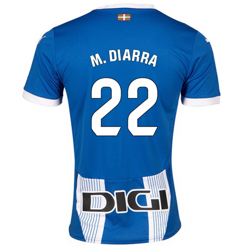 Kandiny Niño Camiseta Moussa Diarra #22 Azul 1ª Equipación 2024/25 La Camisa Chile