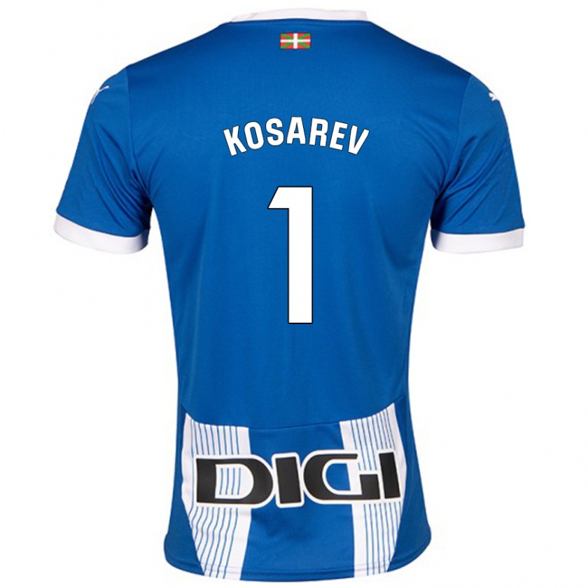 Kandiny Niño Camiseta Oleksandr Kosarev #1 Azul 1ª Equipación 2024/25 La Camisa Chile