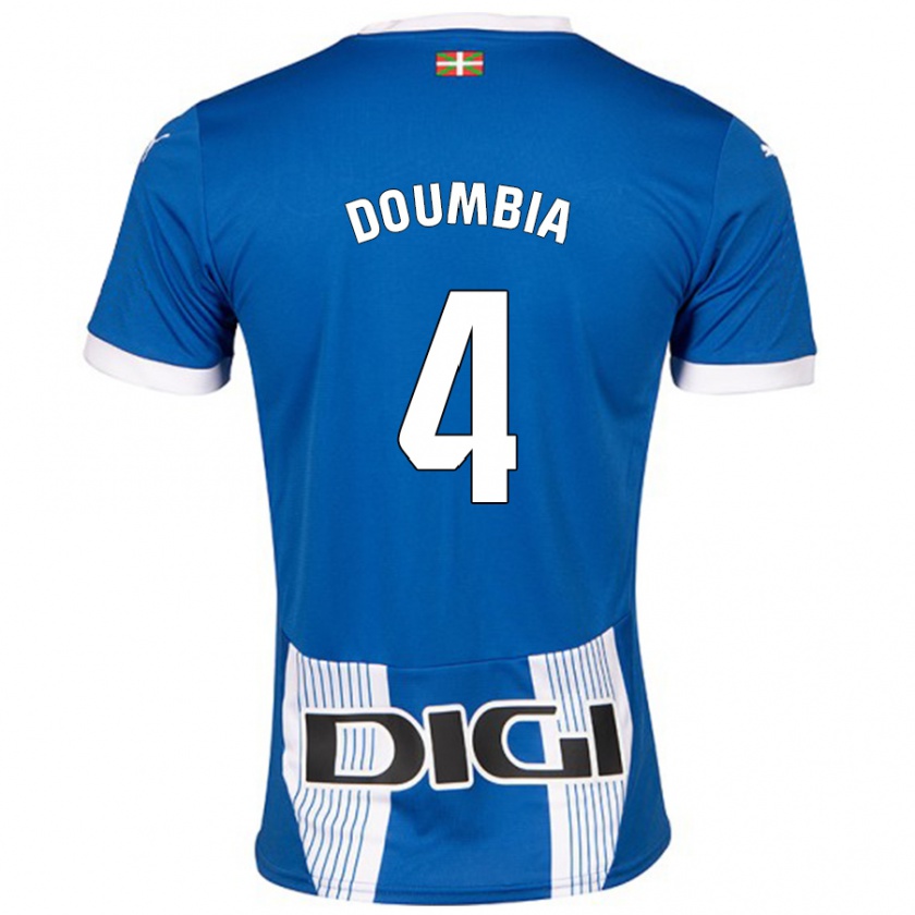 Kandiny Niño Camiseta Daouda Doumbia #4 Azul 1ª Equipación 2024/25 La Camisa Chile