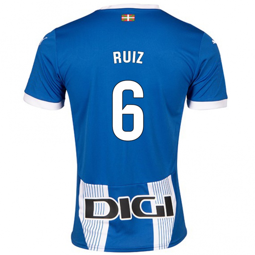 Kandiny Niño Camiseta Markel Ruiz #6 Azul 1ª Equipación 2024/25 La Camisa Chile