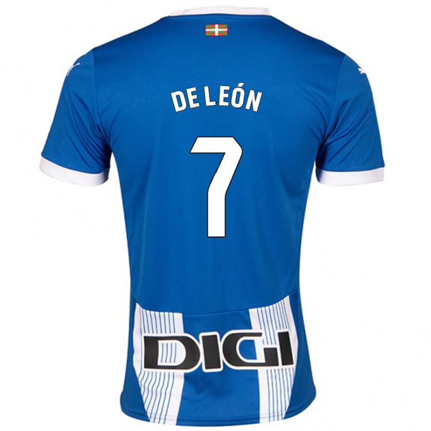 Kandiny Niño Camiseta José De León #7 Azul 1ª Equipación 2024/25 La Camisa Chile