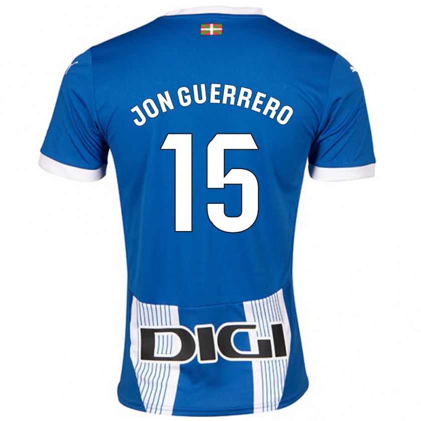 Kandiny Niño Camiseta Julen Jon Guerrero #15 Azul 1ª Equipación 2024/25 La Camisa Chile