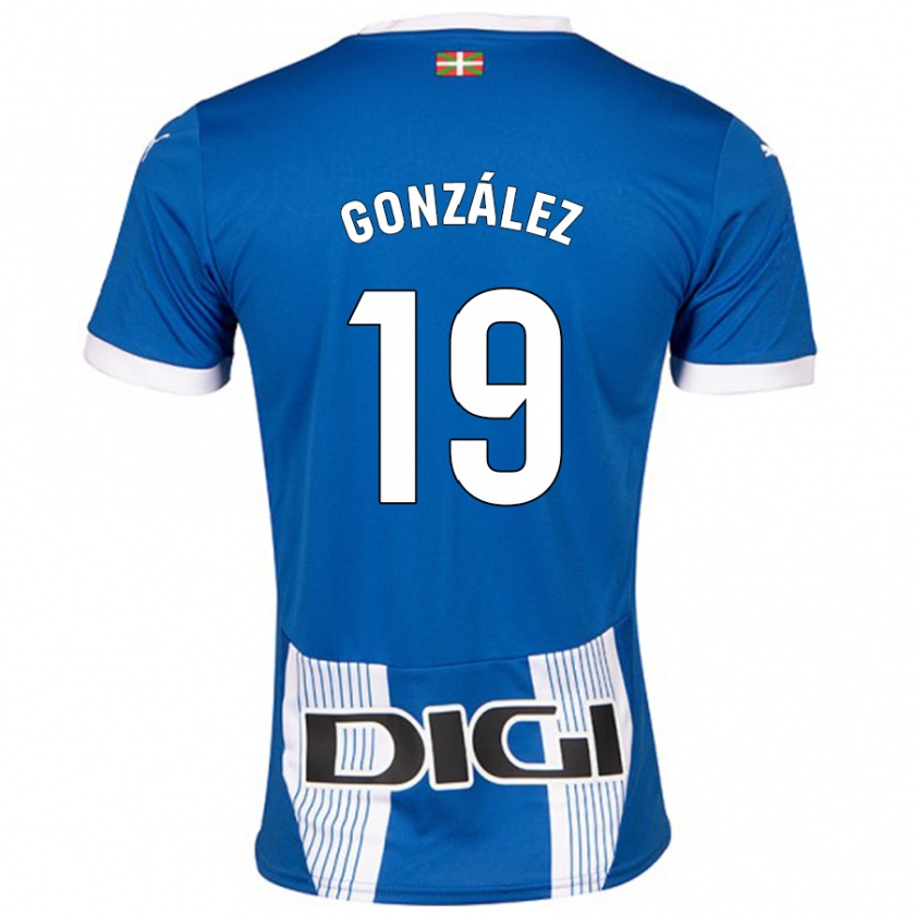 Kandiny Niño Camiseta Aimar González #19 Azul 1ª Equipación 2024/25 La Camisa Chile