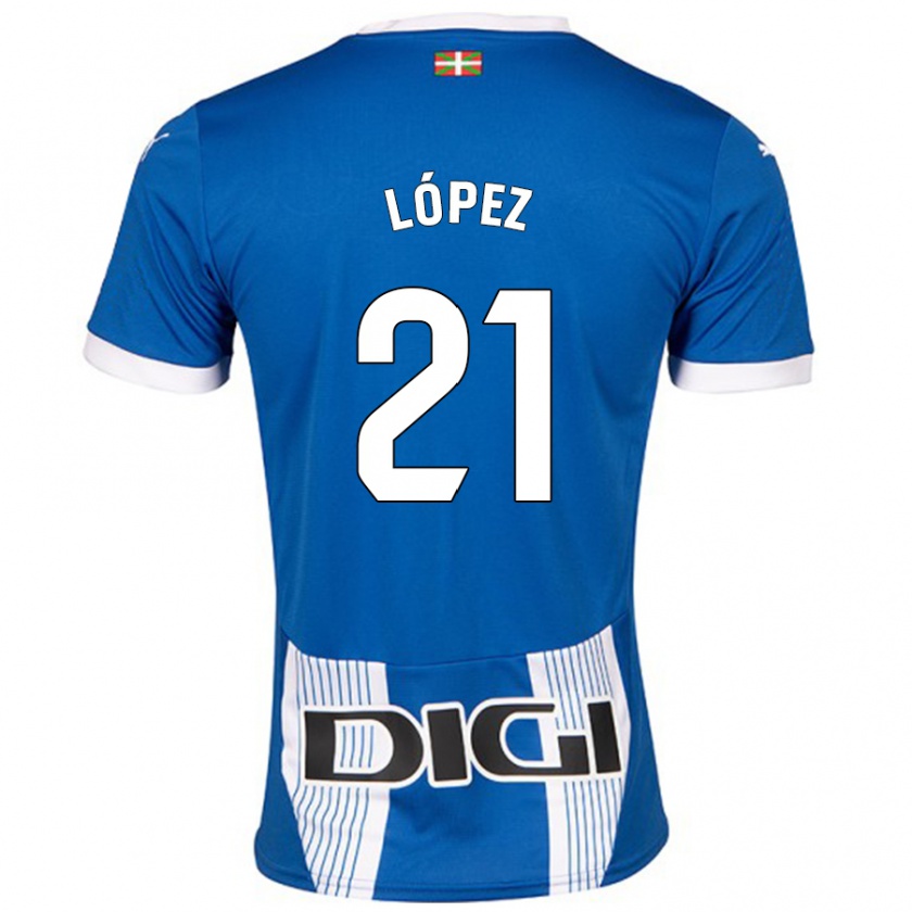 Kandiny Niño Camiseta Juanma López #21 Azul 1ª Equipación 2024/25 La Camisa Chile