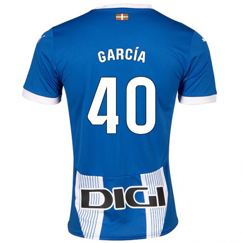 Kandiny Niño Camiseta Álvaro García #40 Azul 1ª Equipación 2024/25 La Camisa Chile