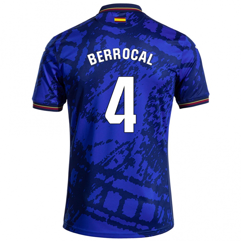 Kandiny Niño Camiseta Juan Berrocal #4 Azul Más Oscuro 1ª Equipación 2024/25 La Camisa Chile