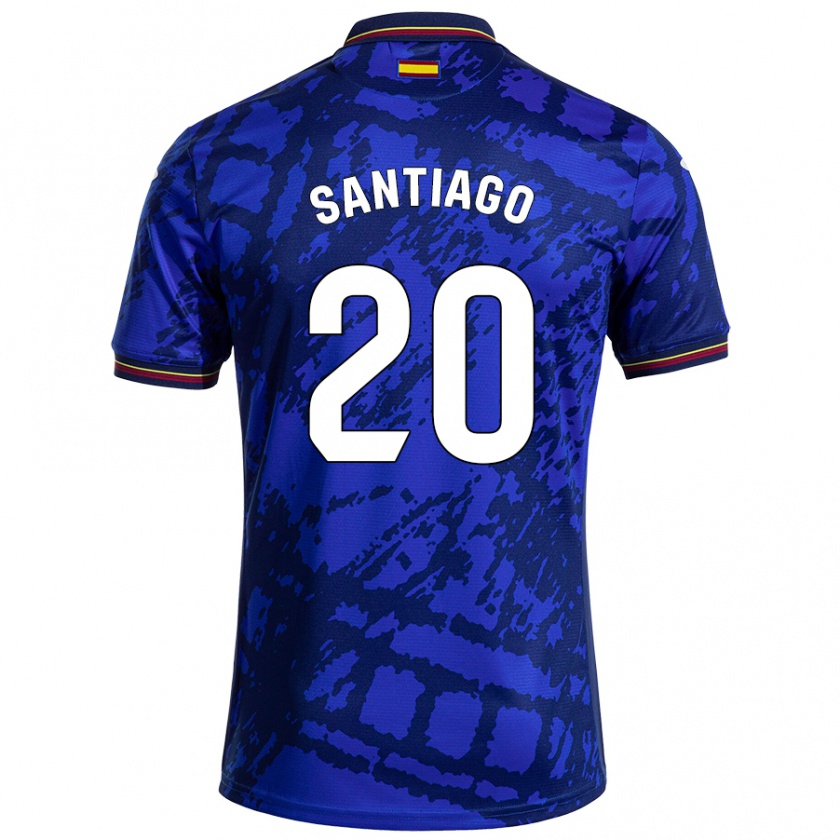 Kandiny Niño Camiseta Yellu Santiago #20 Azul Más Oscuro 1ª Equipación 2024/25 La Camisa Chile