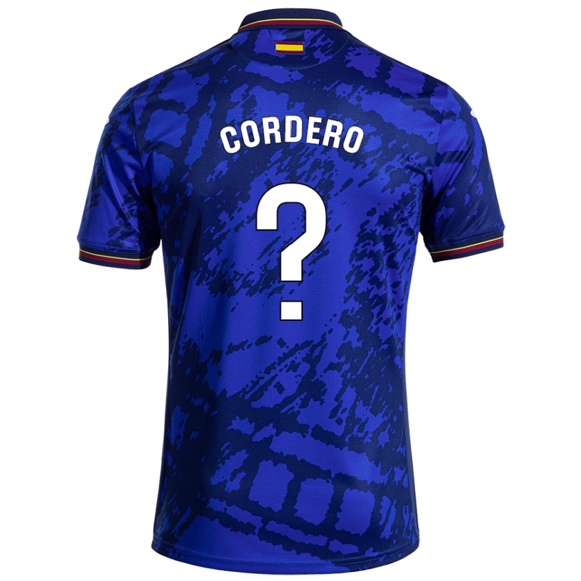 Kandiny Niño Camiseta Alberto Cordero #0 Azul Más Oscuro 1ª Equipación 2024/25 La Camisa Chile